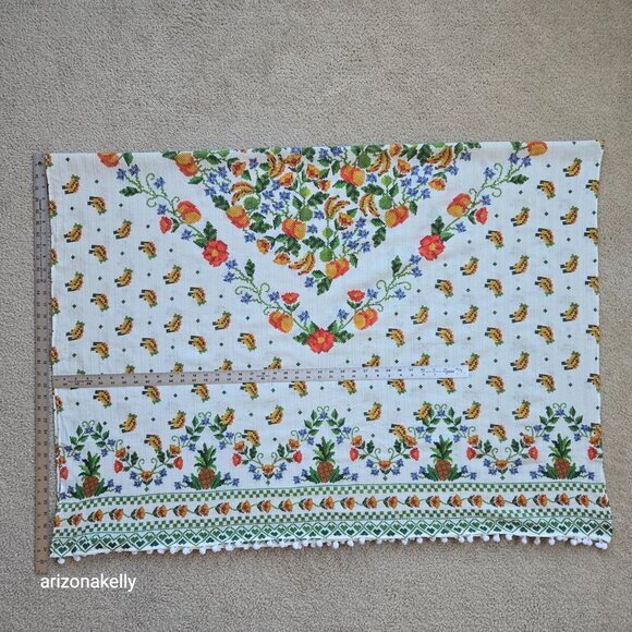 NWOT FARM Rio Sarong Needlepoint Print Fruits & Flowers Scarf - Picture 14 of 16